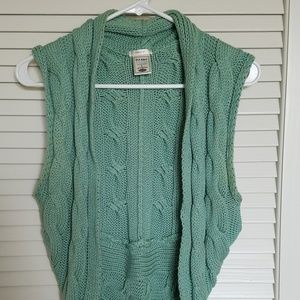Old Navy Seafoam Cable Knit Shrug